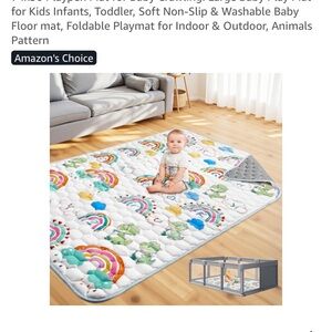 Colorful Animal and Rainbow Play Mat